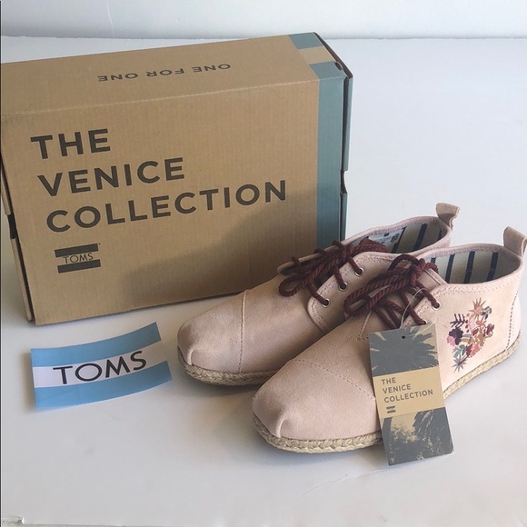 🆕 TOMS floral embroidery suede & rope Bota boot - Picture 3 of 7